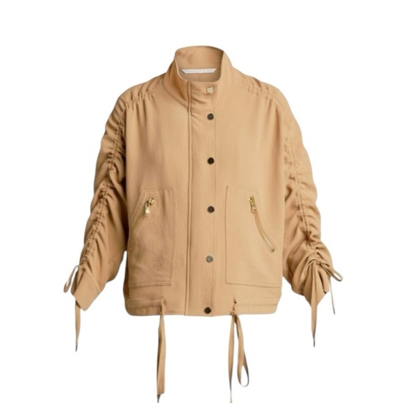 Veronica Beard Jackets & Blazers - VERONICA BEARD - Paros Drawstring Jacket Women's Tan Jacket Sz S